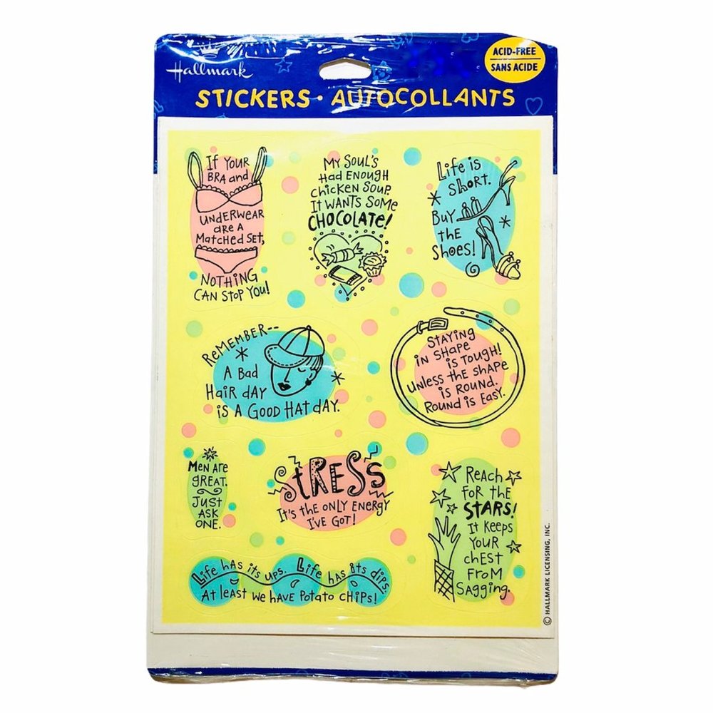 New Hallmark Stickers Fun Quotes - Picture 2 of 2